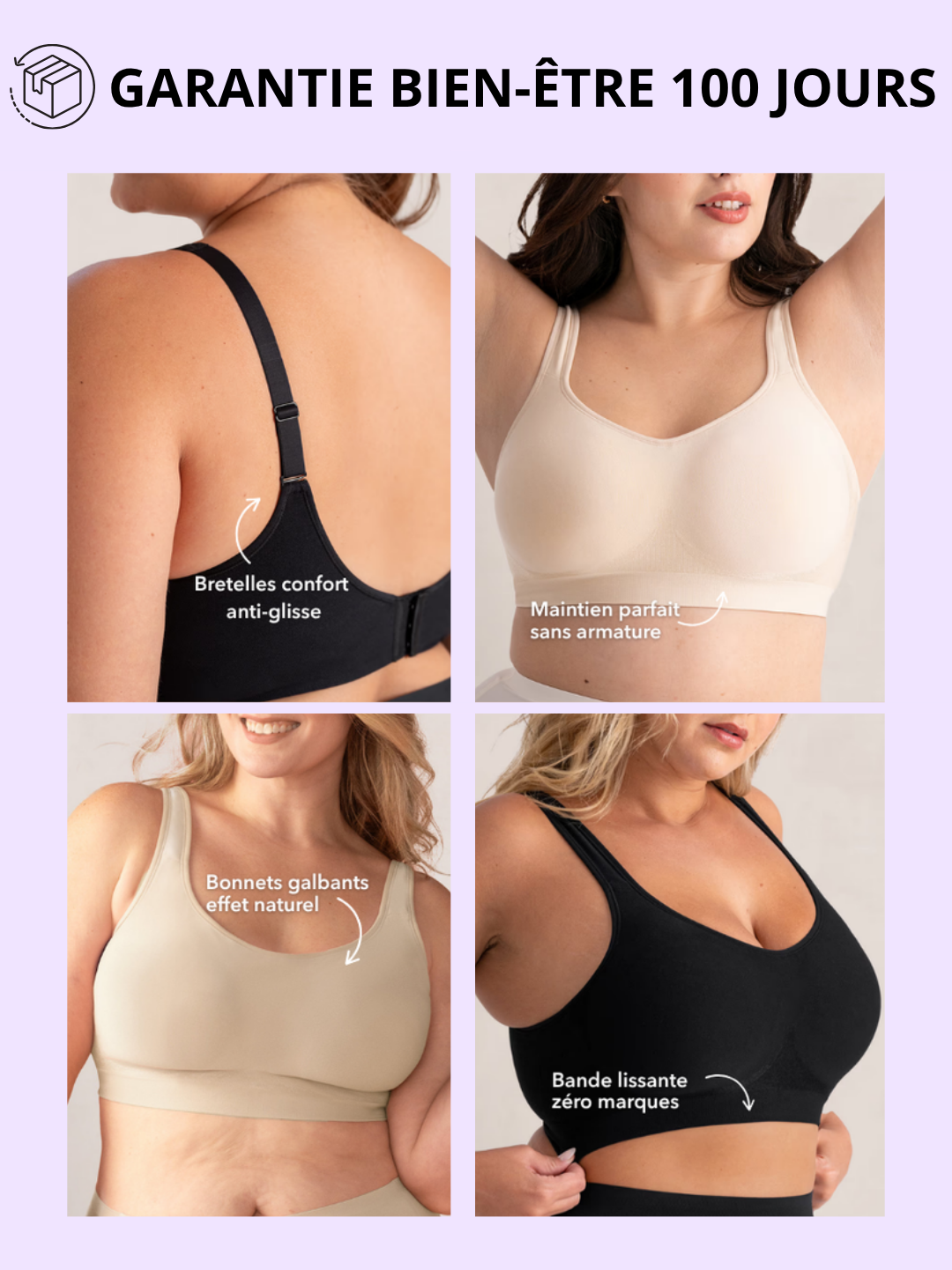 Soutien-gorge Naïa Lift - Poitrine rehaussée, zéro douleur